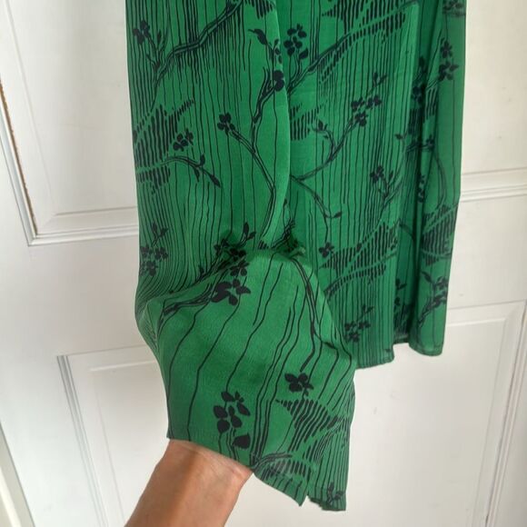 Beautiful Green Sunniva Print Long Sleeve Midi Dress By Sea New York - Picture 6 of 12